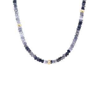 Scatter 5 Hammered Bead Natural Gemstone Necklace - Anne Sportun Fine Jewellery
