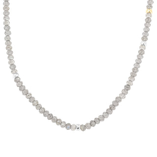 Scatter 5 Hammered Bead Natural Gemstone Necklace - Anne Sportun Fine Jewellery
