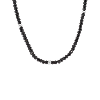 Scatter 5 Hammered Bead Natural Gemstone Necklace - Anne Sportun Fine Jewellery