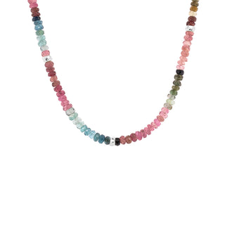 Scatter 5 Hammered Bead Natural Gemstone Necklace - Anne Sportun Fine Jewellery