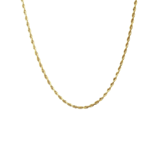1.8mm Gold Diamond Cut Solid Rope Link Chain - Final Sale