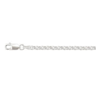 3.2mm Silver Hollow Rolo Link Chain