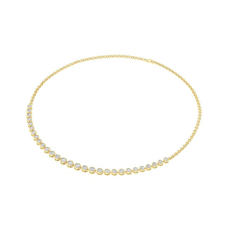 2.0ct Graduated Bezel Set Lab Diamond Necklace - Anne Sportun Fine Jewellery