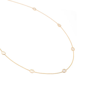 Seven Diamond Slice Necklace 18k