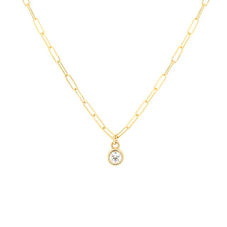 0.24ct Lab Diamond Paperclip Necklace - Anne Sportun Fine Jewellery