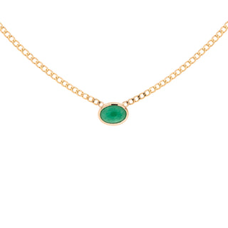 'Archive' 2.22ct Oval Cabochon Emerald Necklace