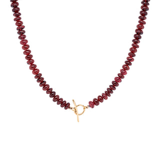 One of a Kind Red Garnet Toggle Necklace