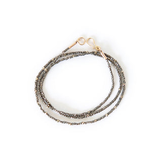 Oxidized Silver and Pyrite Sparkle Necklace