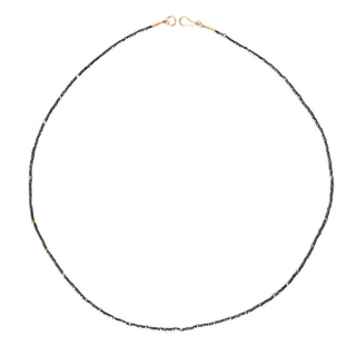 Oxidized Silver and Pyrite Sparkle Necklace