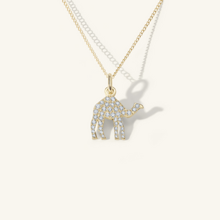 Silhouetted Pavé Diamond Camel Charm - Anne Sportun Fine Jewellery
