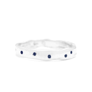 10 Sapphire Melt Down Band | Silver