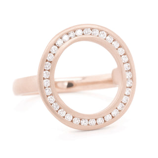 Channel Diamond Organic Large Circle Ring - Anne Sportun Fine Jewellery