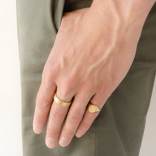 Pipe Cut 6mm Wide Band - Anne Sportun Fine Jewellery