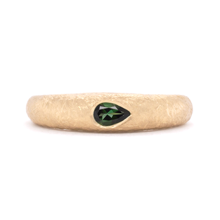 Pear Green Tourmaline 'Boulder' Bombe Ring - Anne Sportun Fine Jewellery