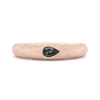 Pear Green Tourmaline 'Boulder' Bombe Ring - Anne Sportun Fine Jewellery