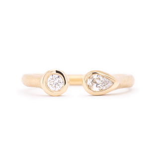 Open 'Boulder' Double Diamond Ring - Anne Sportun Fine Jewellery