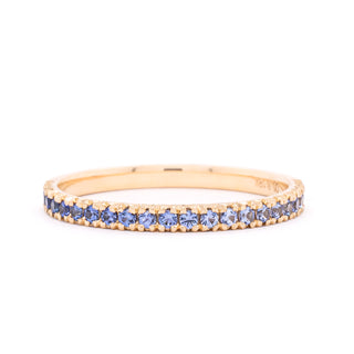 'Cove' Ombre Sapphire Fishtail Pave Ring - Anne Sportun Fine Jewellery