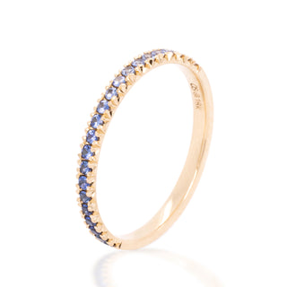 'Cove' Ombre Sapphire Fishtail Pave Ring - Anne Sportun Fine Jewellery