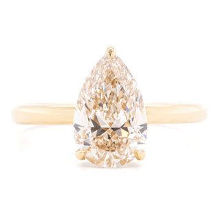 2.10ct Champagne Pear Diamond Ring