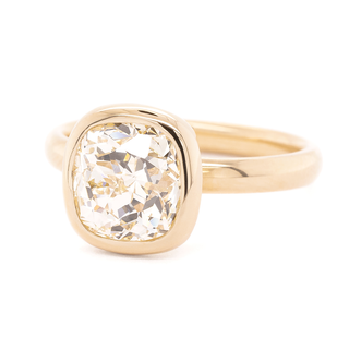 Custom 'Anne Bezel' 2.77ct Vintage Old Mine Cut Diamond