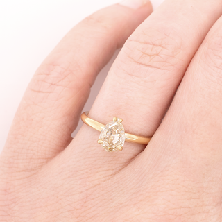 Custom 'Annie' 1.00ct Step-Cut Pear Diamond Ring
