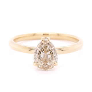 Custom 'Annie' 1.00ct Step-Cut Pear Diamond Ring