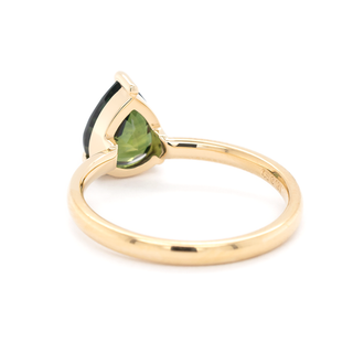 2.11ct Australian Pear Green Sapphire Solitaire