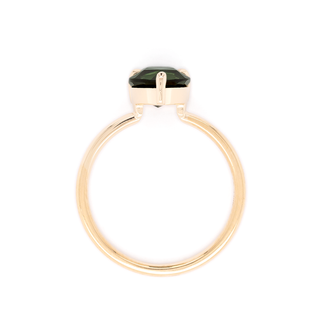 2.11ct Australian Pear Green Sapphire Solitaire