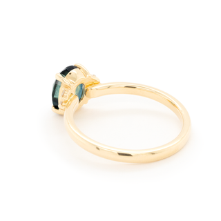 2.14ct Oval Montana Sapphire 'Kathleen' Diamond Ring - Anne Sportun Fine Jewellery