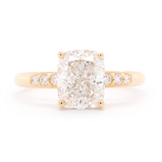 2.20ct Lab Elongated Cushion Cut Diamond with Tapering Diamonds