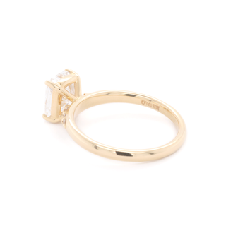 2.20ct Lab Elongated Cushion Cut Diamond with Tapering Diamonds - Anne Sportun Fine Jewellery