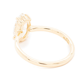 1.54ct Vintage Moval Diamond Ring