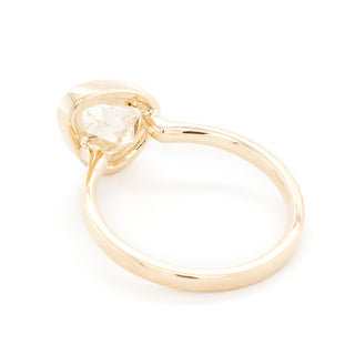 Tilted 2.01ct Natural Old Mine Vintage Pear Diamond Ring - Anne Sportun Fine Jewellery