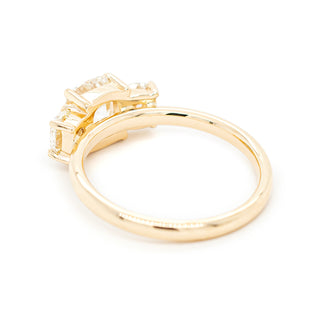 1.60ct Cushion Trio Old Mine "Bethany" Ring