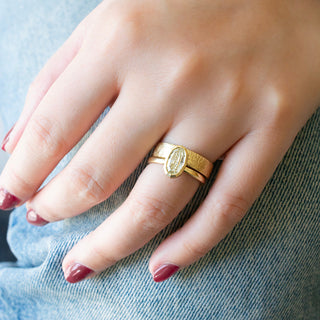 1.22ct Natural 'Geo' Oval Diamond 'Annie' Ring - Anne Sportun Fine Jewellery