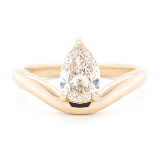 1.03ct Pear Diamond Wave Ring