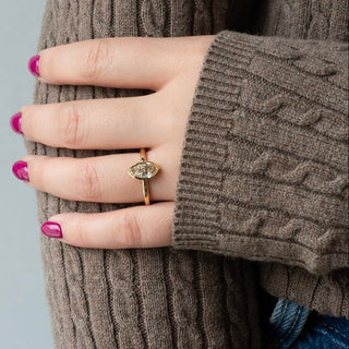 1.22ct Champagne Geo Pear 'Piper' Ring - Anne Sportun Fine Jewellery