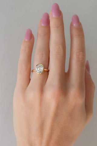 2.05ct Lab "Old Mine Cut" Cushion Piper Ring - Anne Sportun Fine Jewellery
