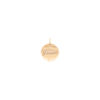 13mm "Forever" Medallion Disc Charm | 14k - Final Sale