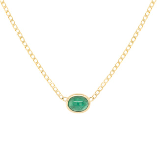 'Archive' 2.75ct Oval Cabochon Emerald Necklace - Anne Sportun Fine Jewellery