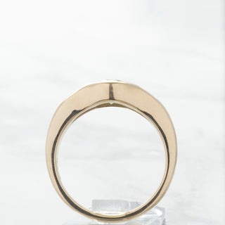 No.02 'Archive' 1.52ct Oval Green Tourmaline Signet Bombe Ring - Anne Sportun Fine Jewellery