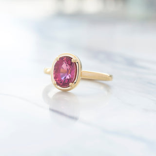 No.25 'Archive' 1.35ct Oval Pink Tourmaline Ring - Anne Sportun Fine Jewellery