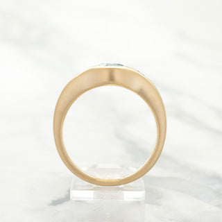 No.43 'Archive' ~1.45ct Oval Green Tourmaline Signet Bombe Ring - Anne Sportun Fine Jewellery