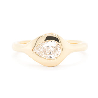 No.14 'Archive' 0.54ct Pear Signet Ring - Anne Sportun Fine Jewellery