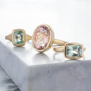 No.08 'Archive' 8.46ct Oval Morganite Ring - Anne Sportun Fine Jewellery