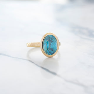 No.37 'Archive' 5.13ct Blue Zircon Ring