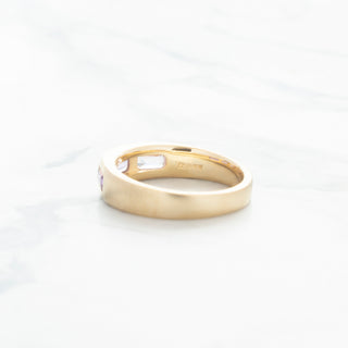No.21 'Archive' Emerald Cut Ombre Purple Sapphire Band - Anne Sportun Fine Jewellery