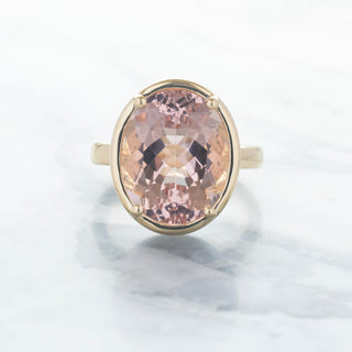 No.08 'Archive' 8.46ct Oval Morganite Ring