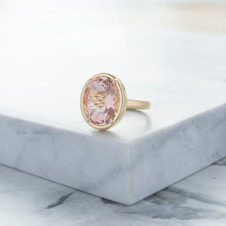 No.08 'Archive' 8.46ct Oval Morganite Ring - Anne Sportun Fine Jewellery