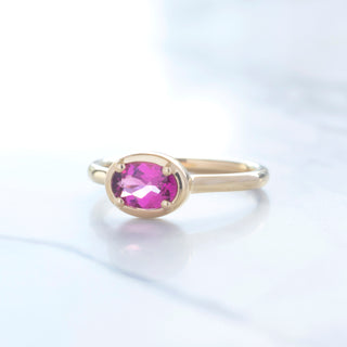 No.27 'Archive' 0.72ct Oval Rubelite Ring - Anne Sportun Fine Jewellery